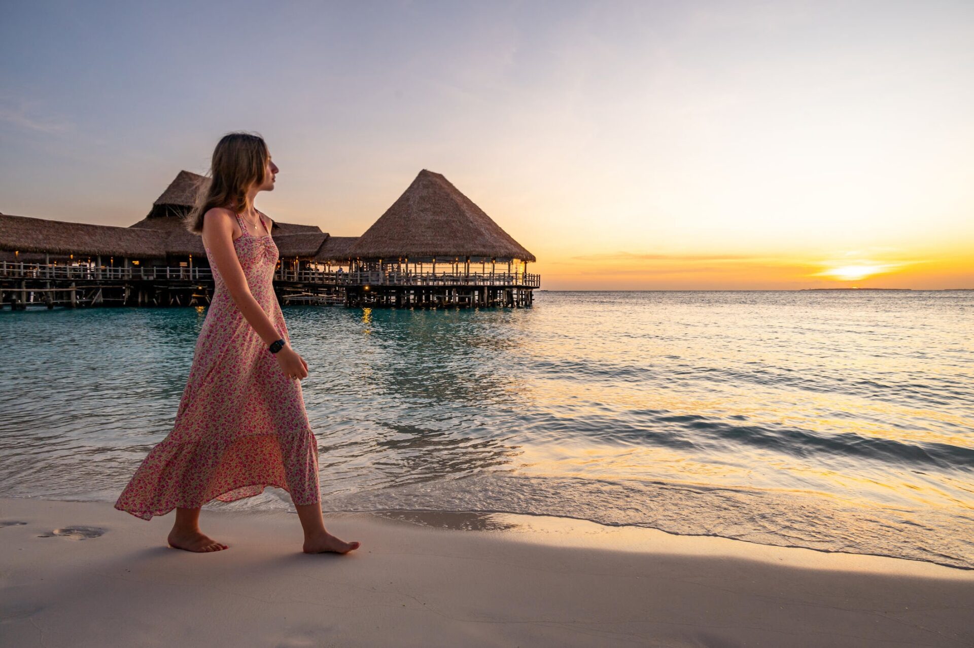 Walking on the beach