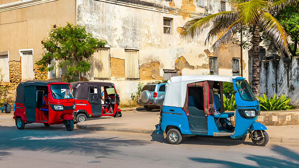 tuk tuk in stone town